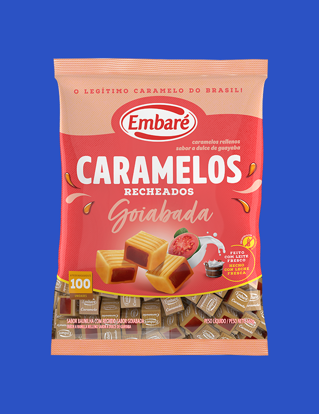 Caramelo de Leite com Recheio Sabor Goiabada – 660g