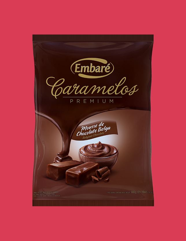Caramelo de Leite Sabor Mousse de Chocolate Belga – 600g