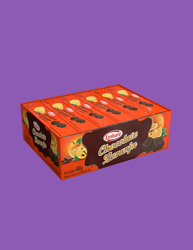 Caramelo Stick Sabor Chocolate Laranja – 456g