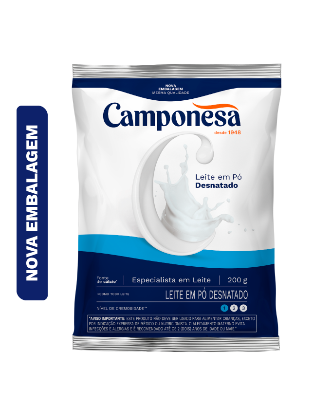 Leite em Pó Desnatado – 200g