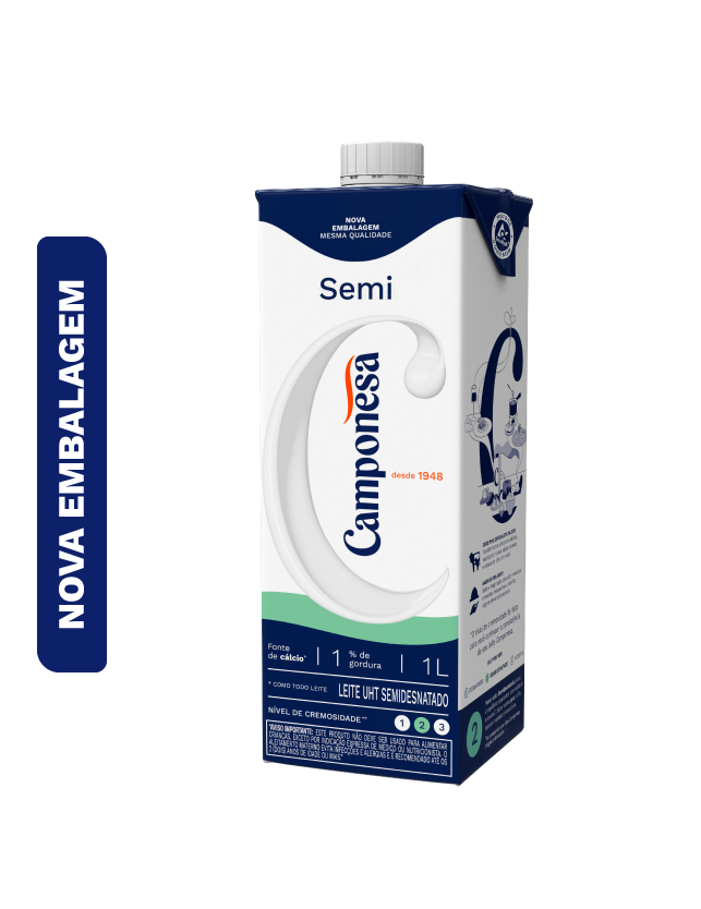 Leite UHT Semidesnatado – 1L